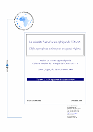 SÉCURITÉ ET SÉCURITÉ HUMAINE : PRÉSENTATION DES CONCEPTS ET DES INITIATIVES QUELLES CONSÉQUENCES POUR L’AFRIQUE DE L’OUEST ?